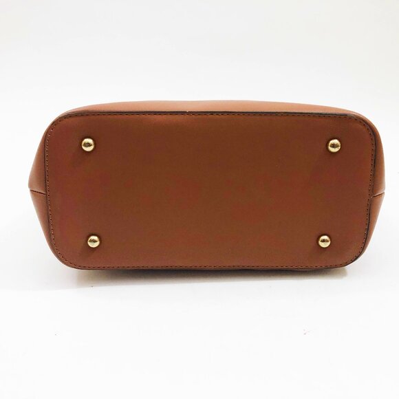 Jen & Co Satchel Maude 11.5x10x5.5 inches Ivory Polypro Fabric Handbag Purse - Picture 3 of 7